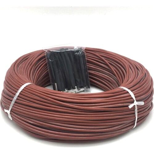 Electric 12K 33ohm/m Carbon Fiber Heating Cable 220V Infrared Warm Floor Wire Home Heater