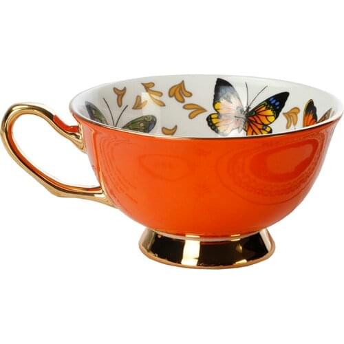 European Bone china coffee set Top Grade Porcelain coffee cup and saucer Luxury Gifts Pearl glaze