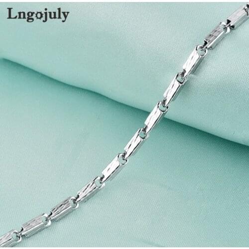 Fine Jewelry Pure 925 Sterling Silver Chain For Men Jewelry Genuine Silver Necklaces Hip-hop Male 2.6MM Buckle Chain Necklaces