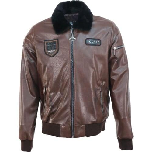 Brown Genuine Leather Coat, Collar FUR, Steampunk Gothic Jacket Leather Jacket Trench Coat Real Leather Jacket-Handmade Jacket