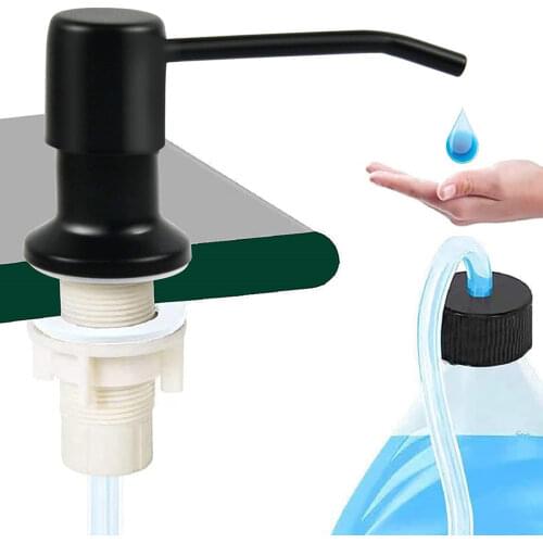 Kitchen Liquid Soap Dispenser Extension Tube Kit Black ABS Plastic Sink Built-in Fluid Pump Bathroom Extension / Dispenser
