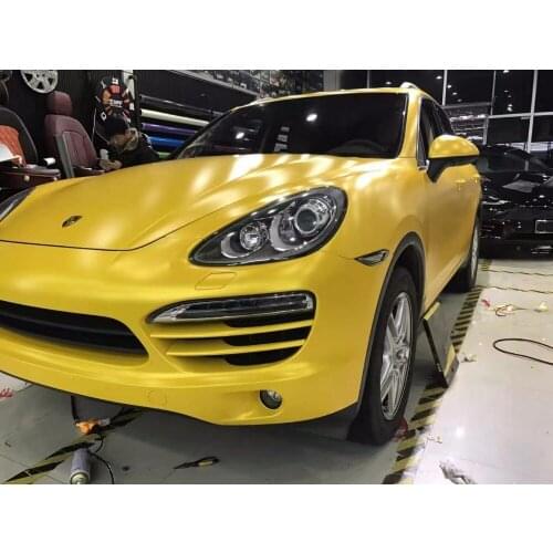 Best Quality 18 Colors Yellow Grey Rose Gold Satin Matte Chrome Metallic Vinyl Wrap Film Foil Bubble Free Car Wrapping Film