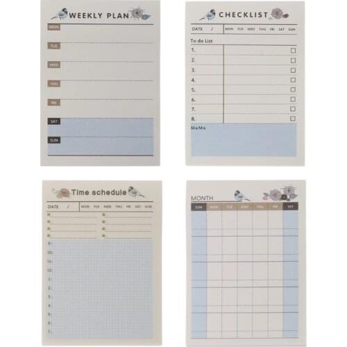 Cute Weekly Monthly Work Planner Notebook Diary Agenda For Kids School Supplies M17F