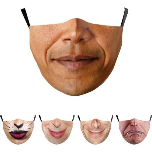 Fashion Funny Face-Mask Halloween Protection Cospaly Party Mask Men Women Unisex Street Sports Dust-proof Breathable Adult Mask