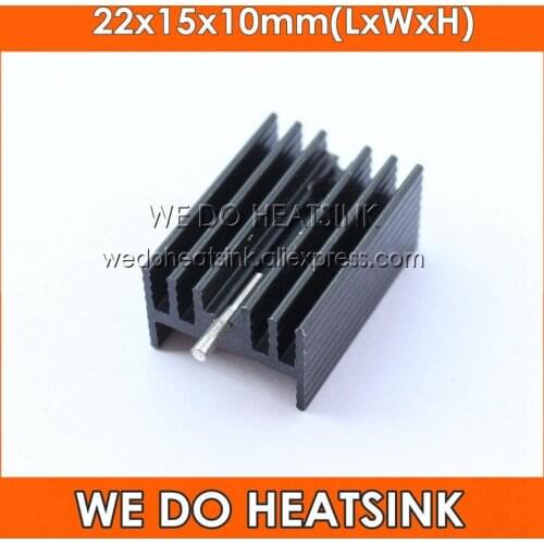 WE DO HEATSINK 20pcs 25x15x10mm Black Anodize Aluminium Heatsink Radiator TO220 TO-220 Heatsink With Needle,RoHS Compliant