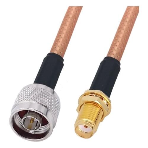 N Male to SMA Female RG400 Cable Double Shielded Copper Braid Coax Low Loss Jumper Cable 50ohm