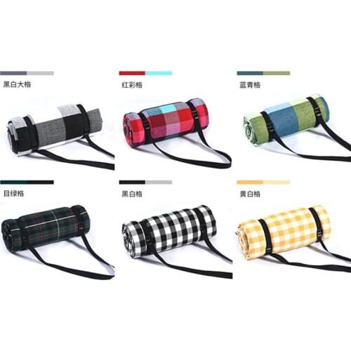 New Plaid Outdoor Foldable Waterproof Camp Mat Soft Breathable Thicken Pad Portable Moisture-Proof Travel Picnic Beach Blanket