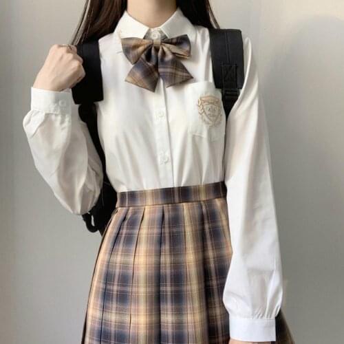 Dropshipping!! Top Good Fit Smooth Polyester Cute Long Sleeves Uniform Shirt for Parties