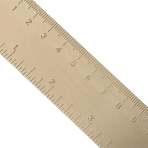 Outdoor Equipment Camping Hiking Gear Survival Tool Ruler Gold Brass Charm