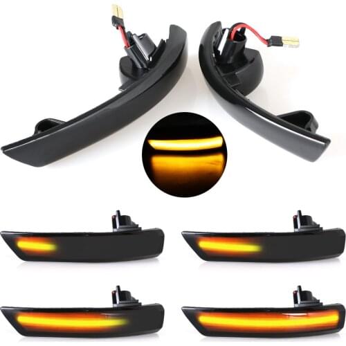 2pcs Dynamic Turn Signal Light LED Side Wing Rearview Mirror Indicator Blinker Lamp For Ford Focus 2 3 Mk2 Mk3 Mondeo Mk4