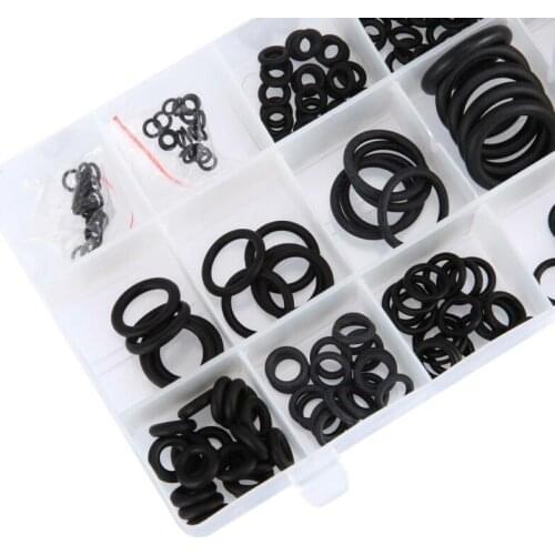 Seal O Ring Gaskets Set Black Wear Resistance 18 Sizes Replacement 225Pcs