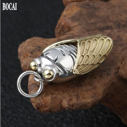 Ornaments Men and women with contracted fashion personality cicadas rioting cicadas pendant silver pendant jewelry