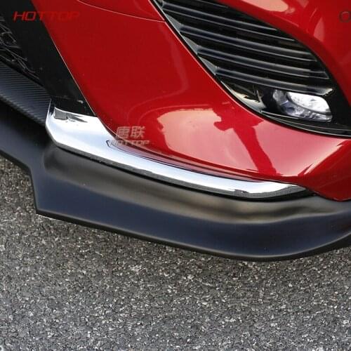 Chrome ABS Car Front Bumper Corner Protection Strips Trim Bezel Styling For Toyota Camry 8th 2018 Sport Edition 2Pcs/set