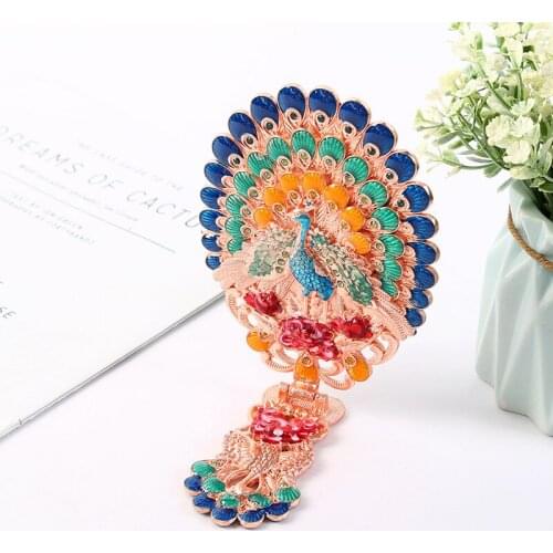 Retro Rose Carved Make up Mirror Luxury Handheld Vanity Makeup Mirror European Palace Style Bedroom Decor espejos decorativos