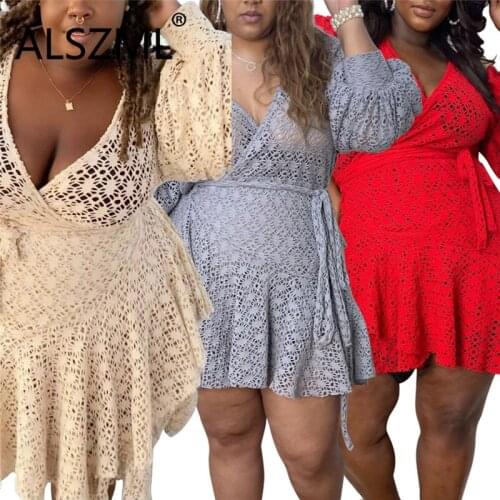 Women V Neck Lace Mini Dress Sexy Big Size Women Sexy Night Club Party Sheath Dress Vestidos