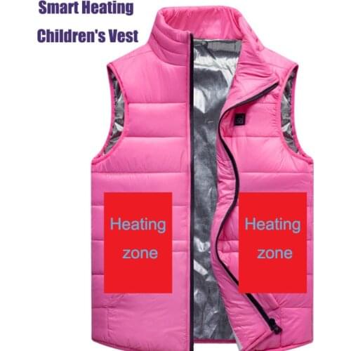 2020 Heated Vest Children Winter Usb Heating Jacket Outdoor Washable Thermal USB Heating Jacket Child Cotton Waistcoat Hiking