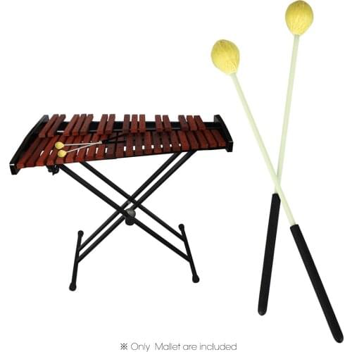 1 Pair Primary Marimba Stick Mallets Xylophone Glockensplel Mallet with Fiberglass Handle Percussion Instrument for Amateurs