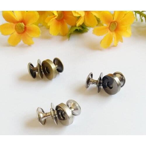 10sets/Lot 14MM 9/16" Round Magnetic snaps purse Double Rivet closures Clasp Stud Button Fastener Craft Bags Parts Accessories
