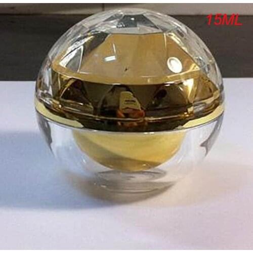 15g gold acrylic ball shape cream bottle cosmetic container cream jar Cosmetic Packaging Cosmetic Jar