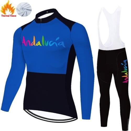 Andalucia Winter Thermal Fleece Estivo Kit Maillot Cyclisme New 2021 Equipacion Hombre Completo Ciclismo Ciclismo Masculino