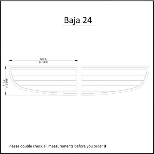 Baja 24 Swim Platform Boat EVA Faux Foam Teak Deck Floor Pad