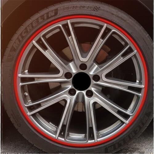 8M car wheel decoration strip for toyota aygo peugeot 207 107 mini cooper polo 6r volvo v70 renault captur opel golf 6