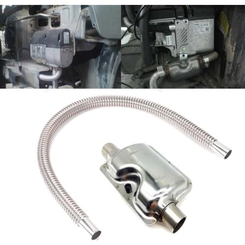 Stainless Steel Silencer Exhaust Muffler 24mm Clamps Bracket + 60/120cm Exhaust Pipe for Car Heater Parking Air Diesel Heater