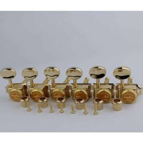 GUYKER Vintage Gold Lock String Tuners Electric Guitar Machine Heads Tuners For ST TL Guitar Tuning Pegs
