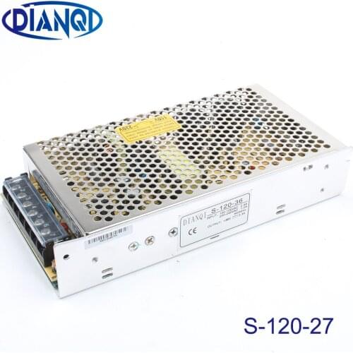 DIANQI power suply 27v 120w ac to dc power supply 120w 27V 4.4A S-120-27 ac dc converter power supply unit