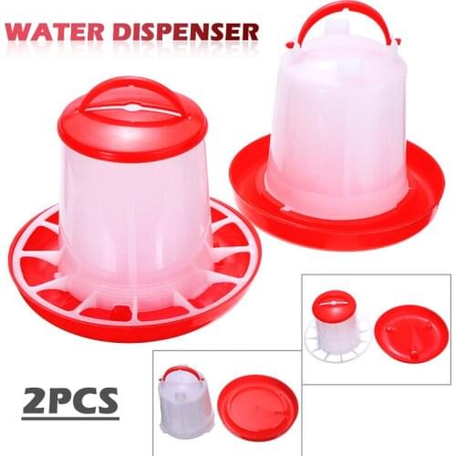 2PC Chicken Drinker Feeder Set 1.5L Chick Drinker Cups Pheasant 1L Feeders Drinking Fountain Poultry Farming Feeding Equipment