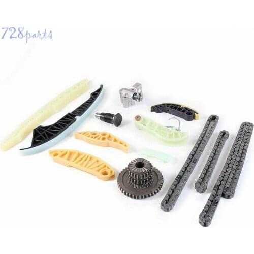 13Pcs Engine Timing Chain Tensioner Guide Gear Set Fit For VW Amarok Beetle CC Jetta Golf MK5 MK6 Passat Audi A4 EA888 1.8T 2.0T