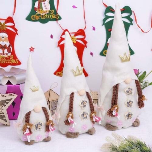 Handmade Crown Swedish Gnome Doll Stuffed Toy Christmas Elf Ornaments Holiday Home Party Decoration