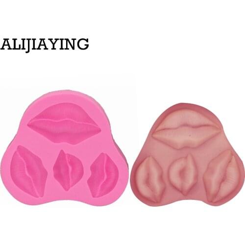 M1226 Sexy Lips Silicone Mold Fondant Mould Cake Decorating Tools Chocolate Gumpaste Molds, Sugarcraft, Kitchen Gadgets