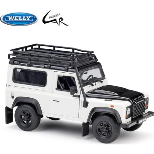WELLY 1:24 Model Car Simulation Alloy Metal Toy Car Childrens Toy Gift Collection Model Toy Gifts Land Rover Defender