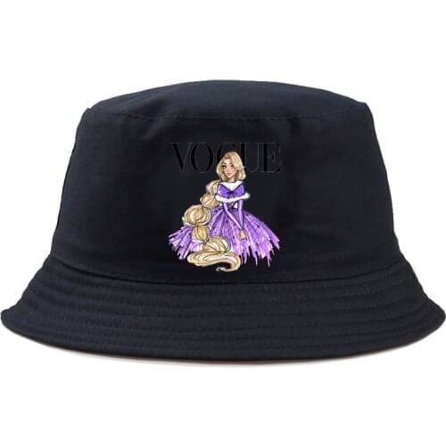 New vogue princess Printing Bucket Hats For Women Men Cap Outdoor Sports sun protection Unisex Cap