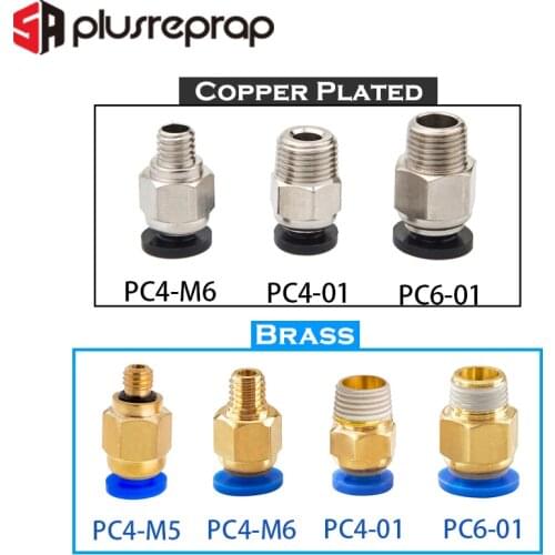 Pneumatic Connectors Bowden Extruder J-head Hotend for OD 4mm or 6mm PTFE Tube Quick Coupler j-head Fittings 3D Printer Parts