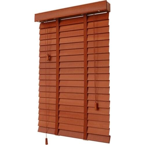 Customized Size 50MM Slat Real Basswood Shutter Window Wooden Venetian Blinds 50 mm For Decoration