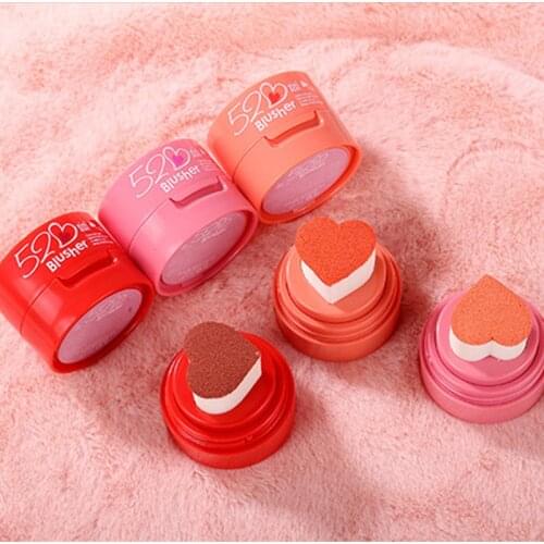 Blusher Powder Girl Heart Face Blush Mineral Pigment Palette Cream Natural Blush Contour Shadow Cosmestics