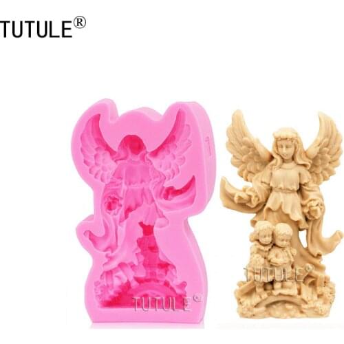 Angel silicone mold, Scrapbooking decoration resin mold,Baby craft mold,Food-grade chocolate candy mold Angel stucco Clay mold