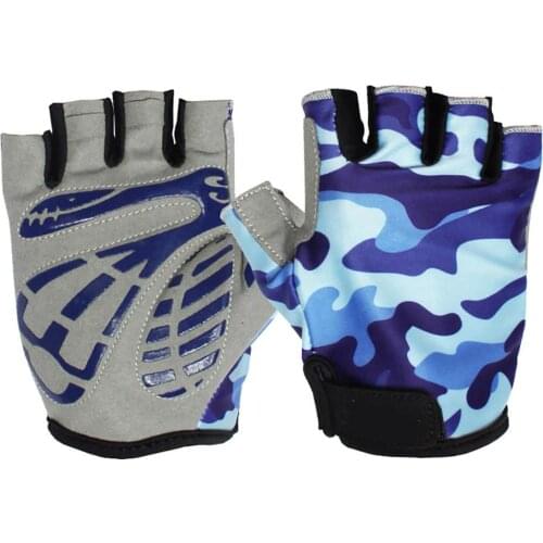 Stylish Children Kids Scooter Bicycle Cycling Half Finger Protection Gloves quick-drying for hunting fishing skating ball sports