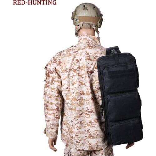 24'' Hunting Gun Bags Tactical Airsoft Shoulder Carrying Bag Dual Rifle Case Black Military Hunting Rifle Gear Backpack