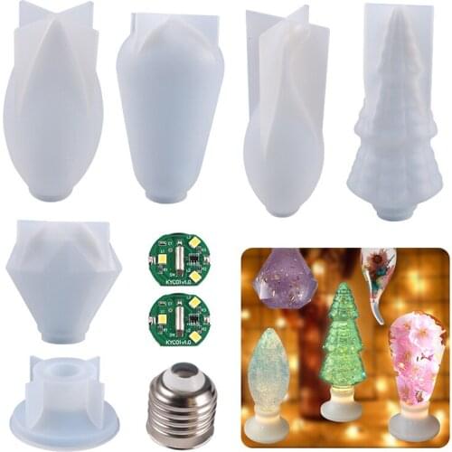 Light Bulb Ornaments Epoxy Resin Mold LED Bulb Silicone Mould DIY Crafts Home Decorations Creative Handcrafted Jewelry Tool