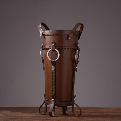 American vintage storage bucket retro storage basket household bucket decoration umbrella stand for bar and clothes shop