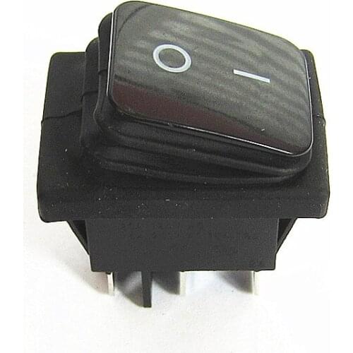 Waterproof Boat Type Switch KCD2 KCD4 ON-OFF 6-foot Black (No Light) Switch Large Silver Contact Copper Foot 250V