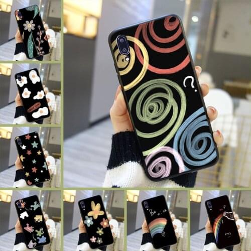 Back Cover For Huawei Y9 Y7 Y6 Pro Prime 2019 Star Flower Cute Funny Rainbow Silicone Soft Phone Case For Huawei Y7 Y6 Y5 2019