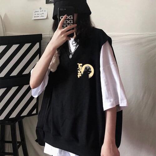 Sweater Vest Female 2020 Korean Casual Tank Tops Pullover Elasticity Thin Sweater Autumn Women Sleeveless V-Neck Knitted Vest