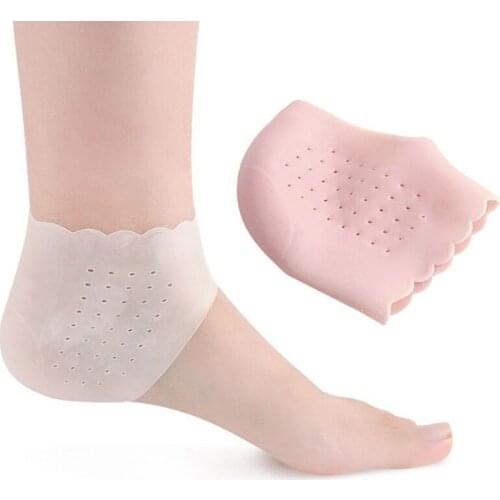 1 Pair Soft Silicone Foot Chapped Care Tool Moisturizing Gel Heel Socks Cracked Skin Foot Heel Protective Cover