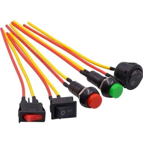 1Pc Electric Car Motorcycle ATV Scooter Moped Waterproof Universal Headlamp fog lamp horn double flash switch power off switch