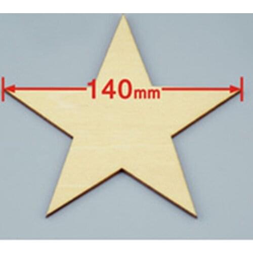 15pcs/lot Blank unfinished wooden pentagram crafts supplies laser cut rustic wood wedding rings ornaments 140mm 171155