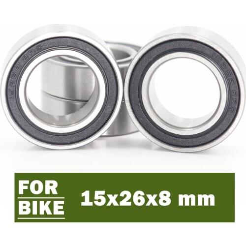 15268-2RS Ball Bearing, 15x26x8mm Chrome Steel Rubber Sealed, 15268RS Bicycle Bearings Smoothly for American Classic Rear Hub